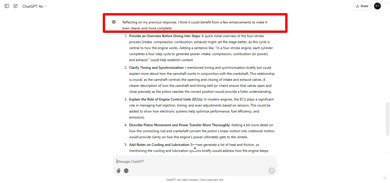 Self-Reflective Prompts