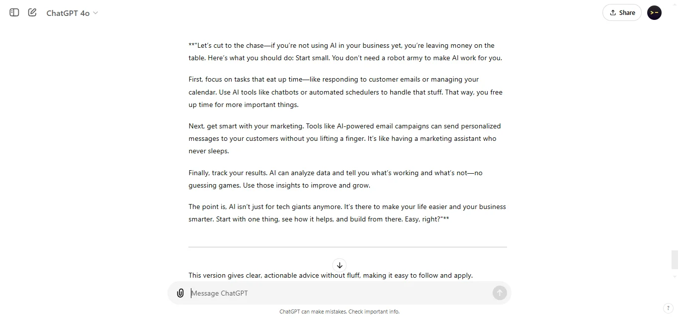 Be Direct, Not Formal