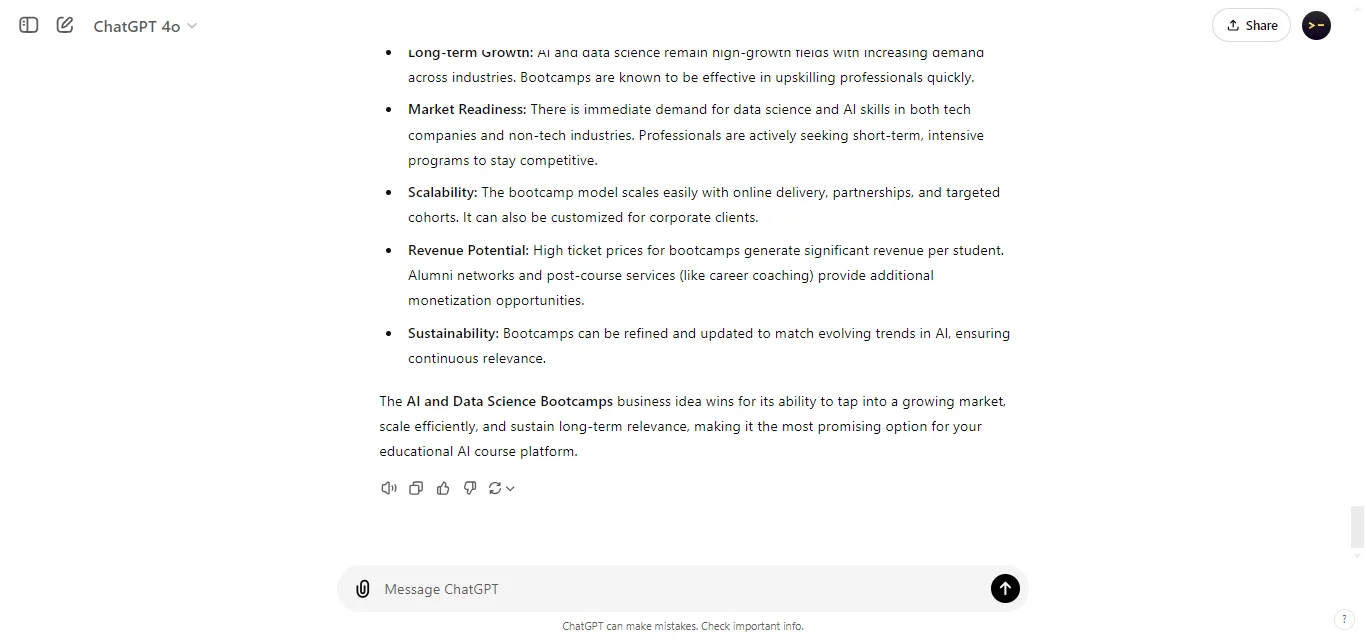 Evaluating a New Business Idea