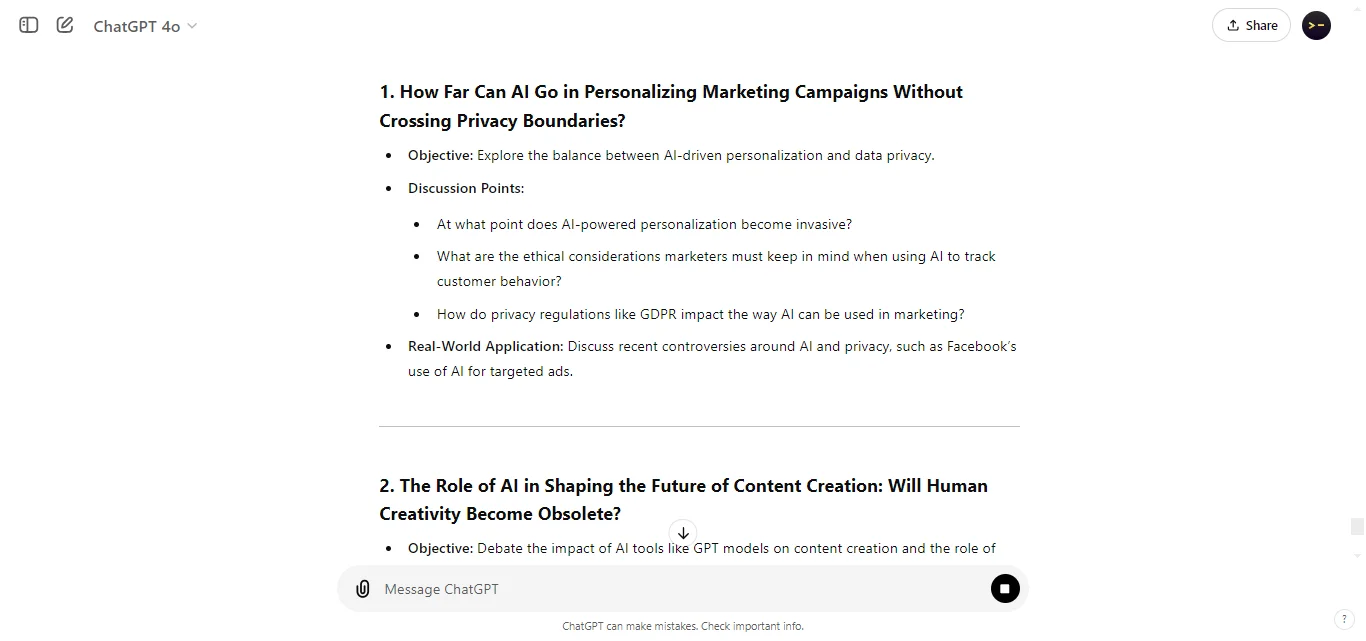 Suggest Discussion Topic