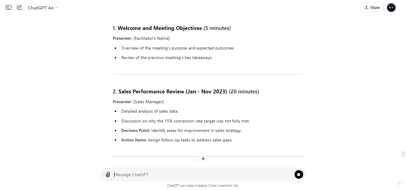 To Draft a Meeting Agenda