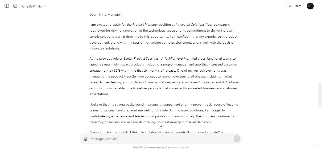 Writing Cover Letters