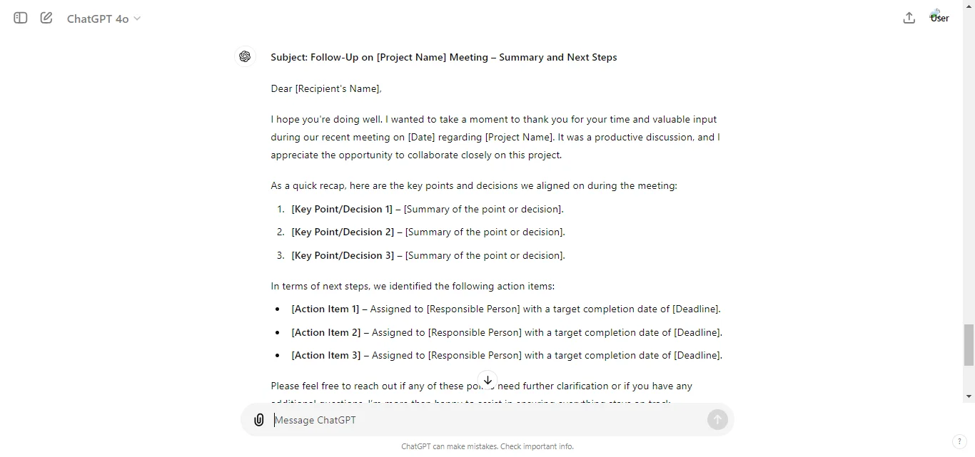 Follow-Up After a Meeting