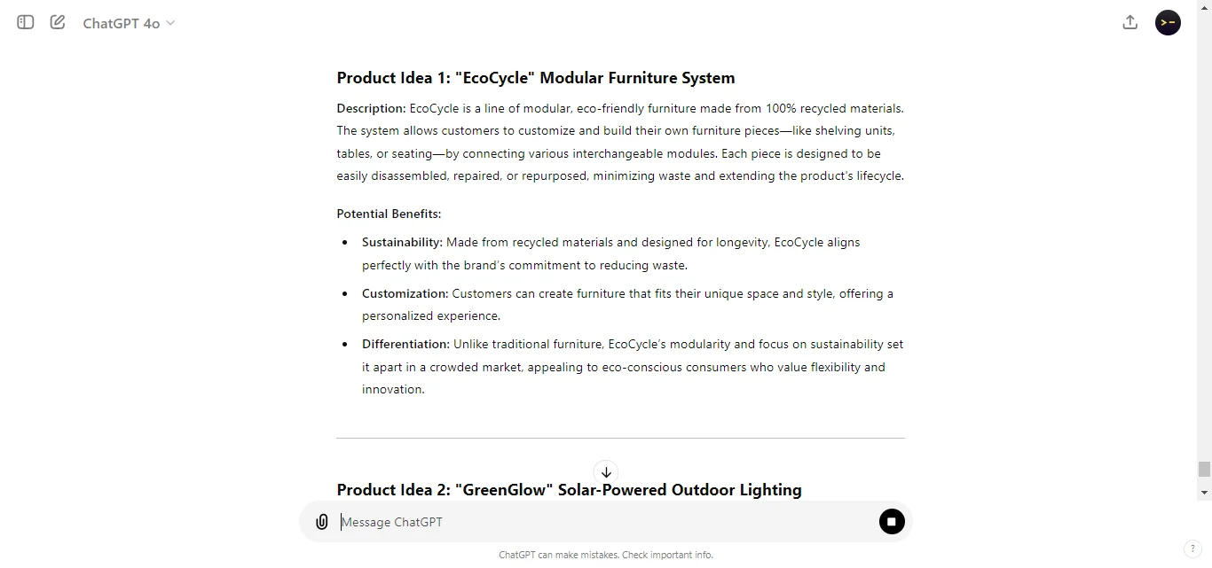 Brainstorm Product Ideas