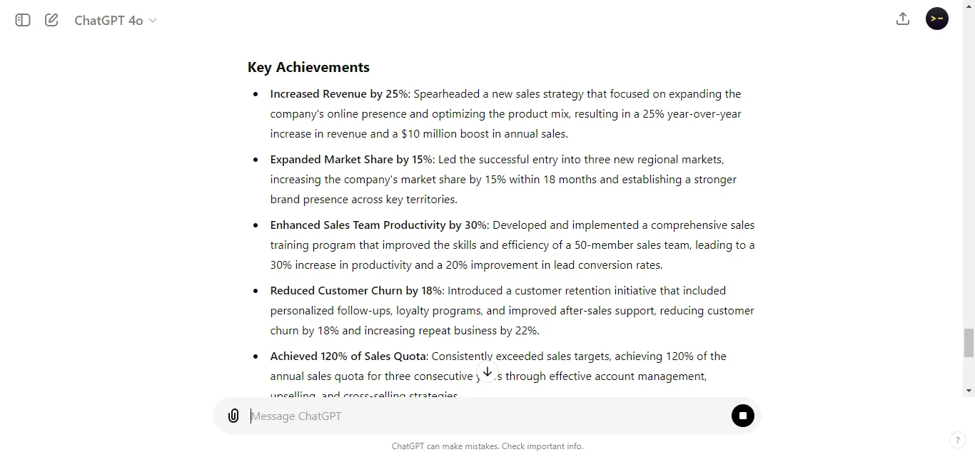 Showcasing Achievements