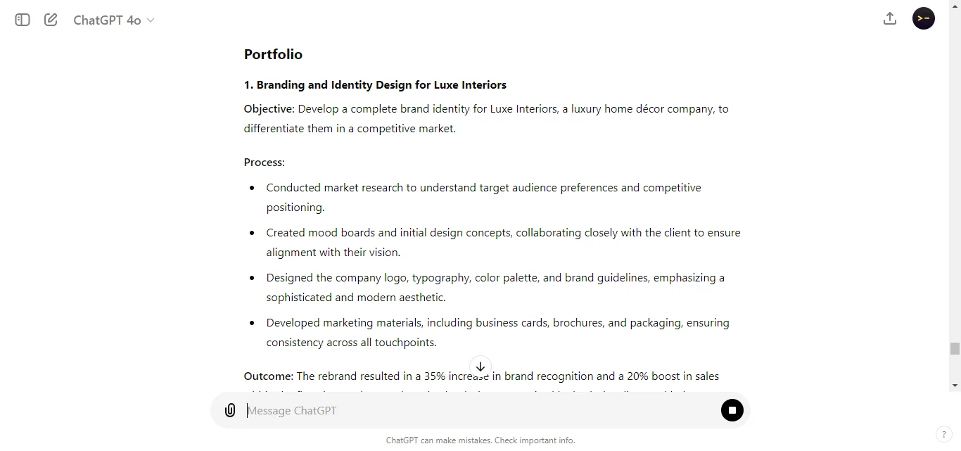 Creating a Portfolio Section