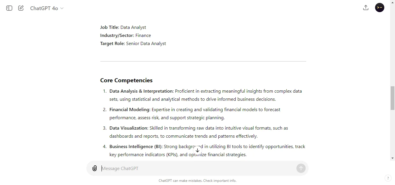 Highlighting Key Skills