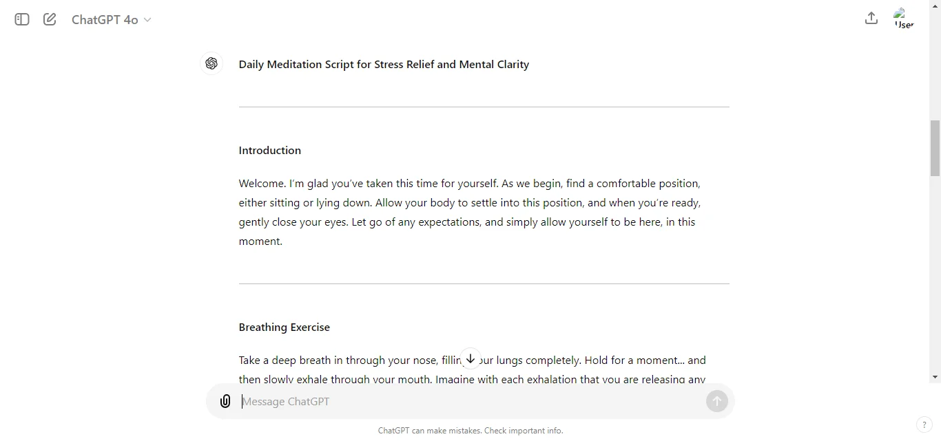 Prompt For Meditation