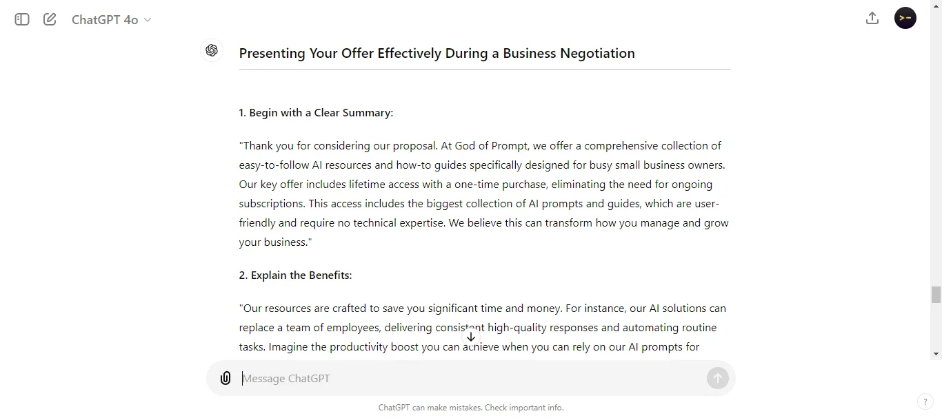 Presenting Your Offer