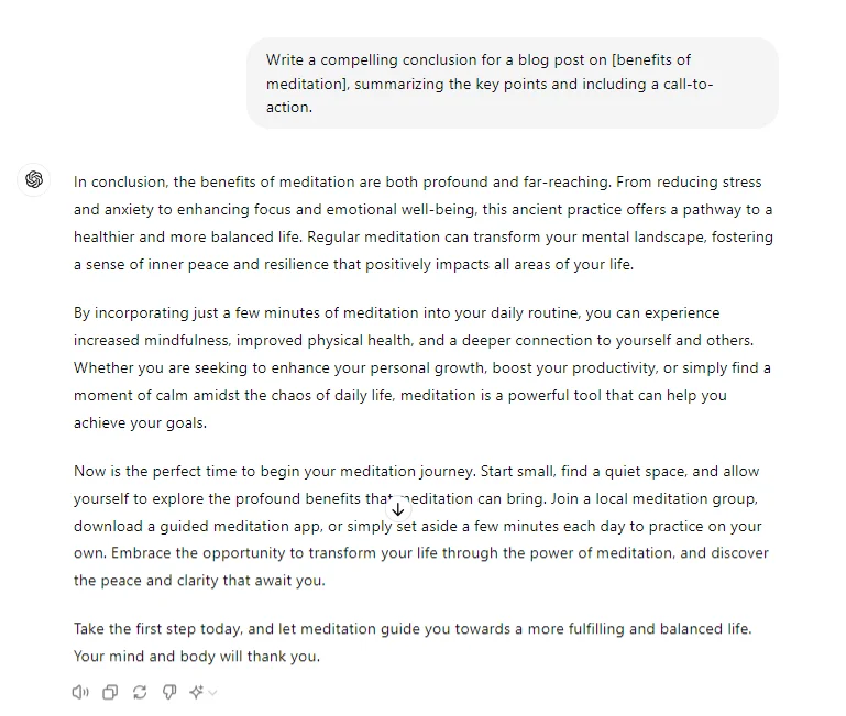 Creating Strong Conclusions