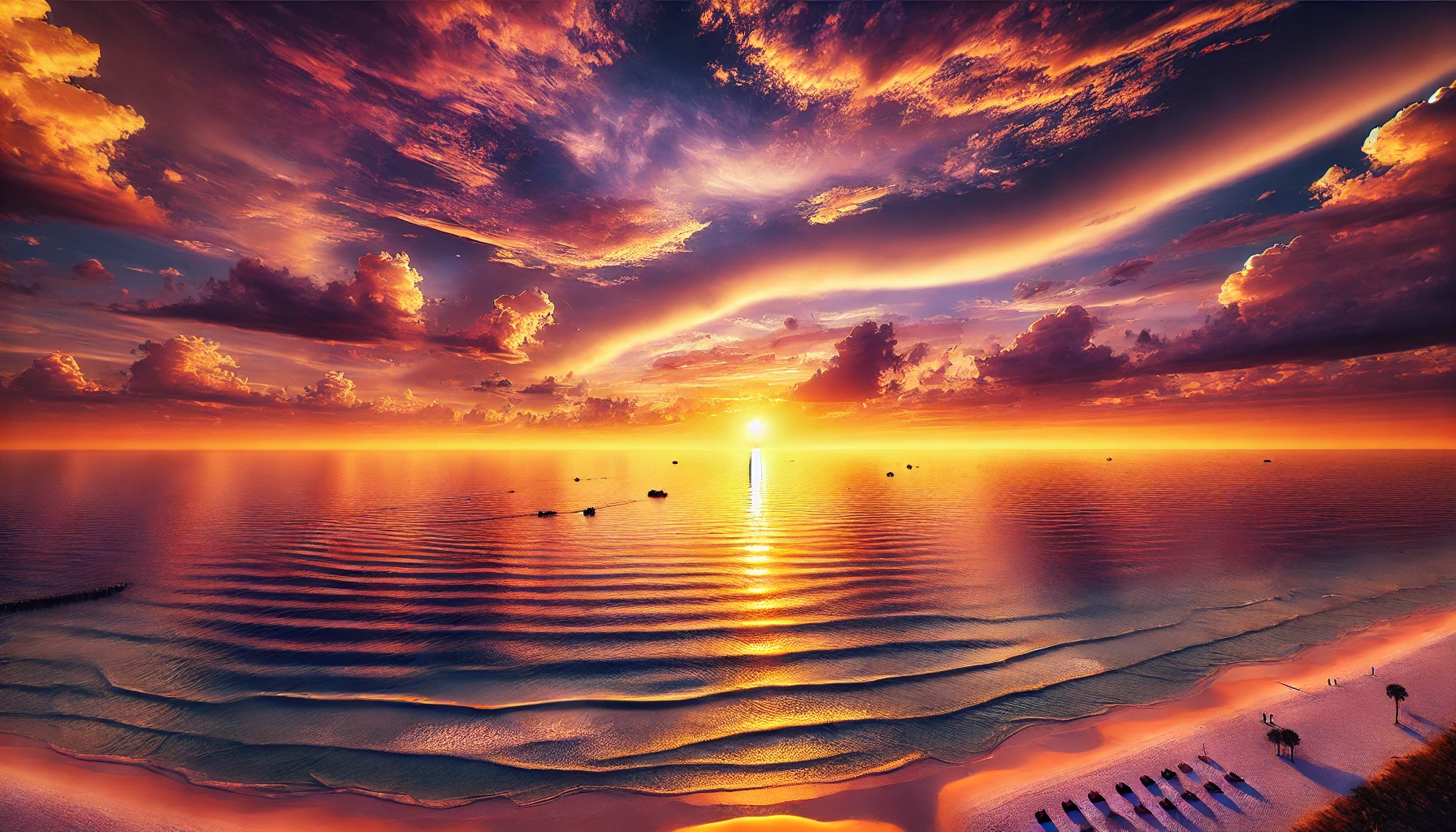 Sunset Over the Ocean