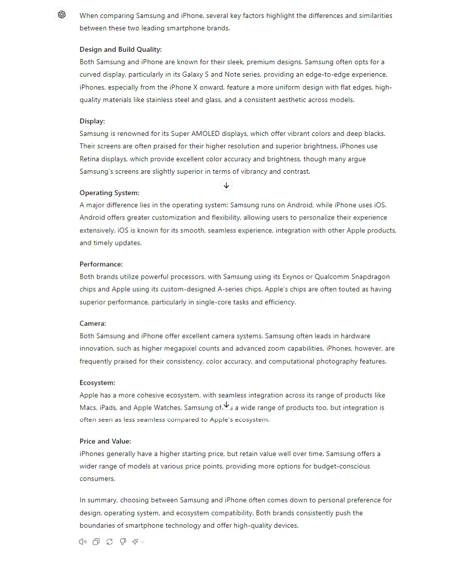 straight comparison case study response