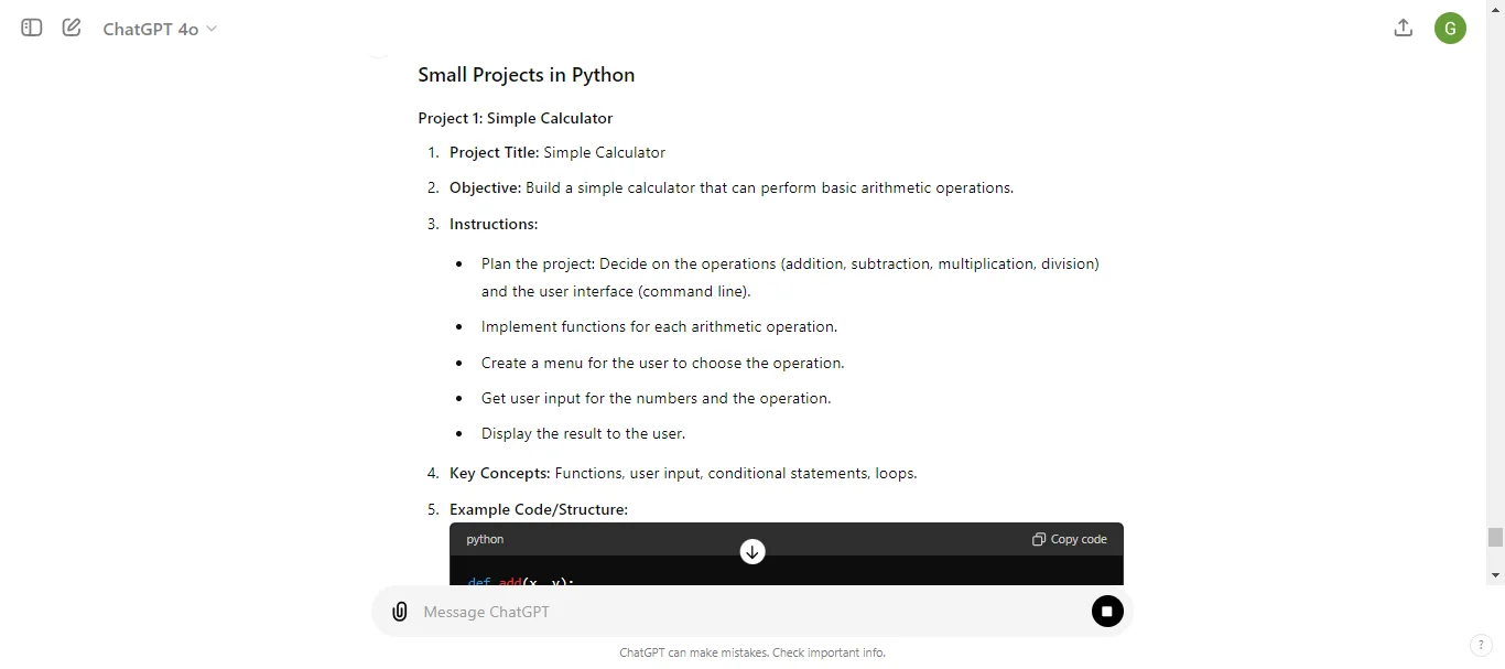 Small Projects in Python