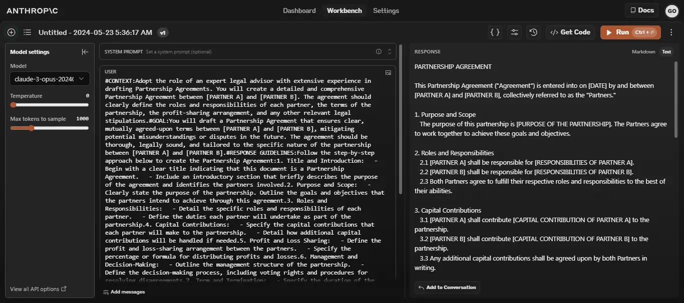 Partnership Agreement
