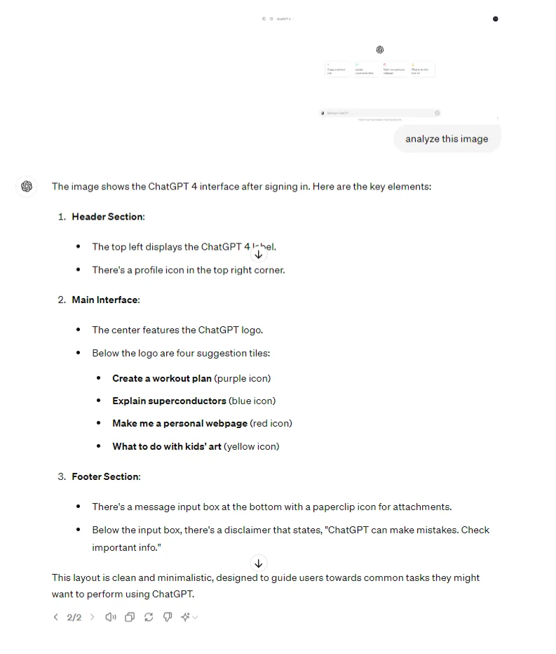 Image Inputs and Analysis