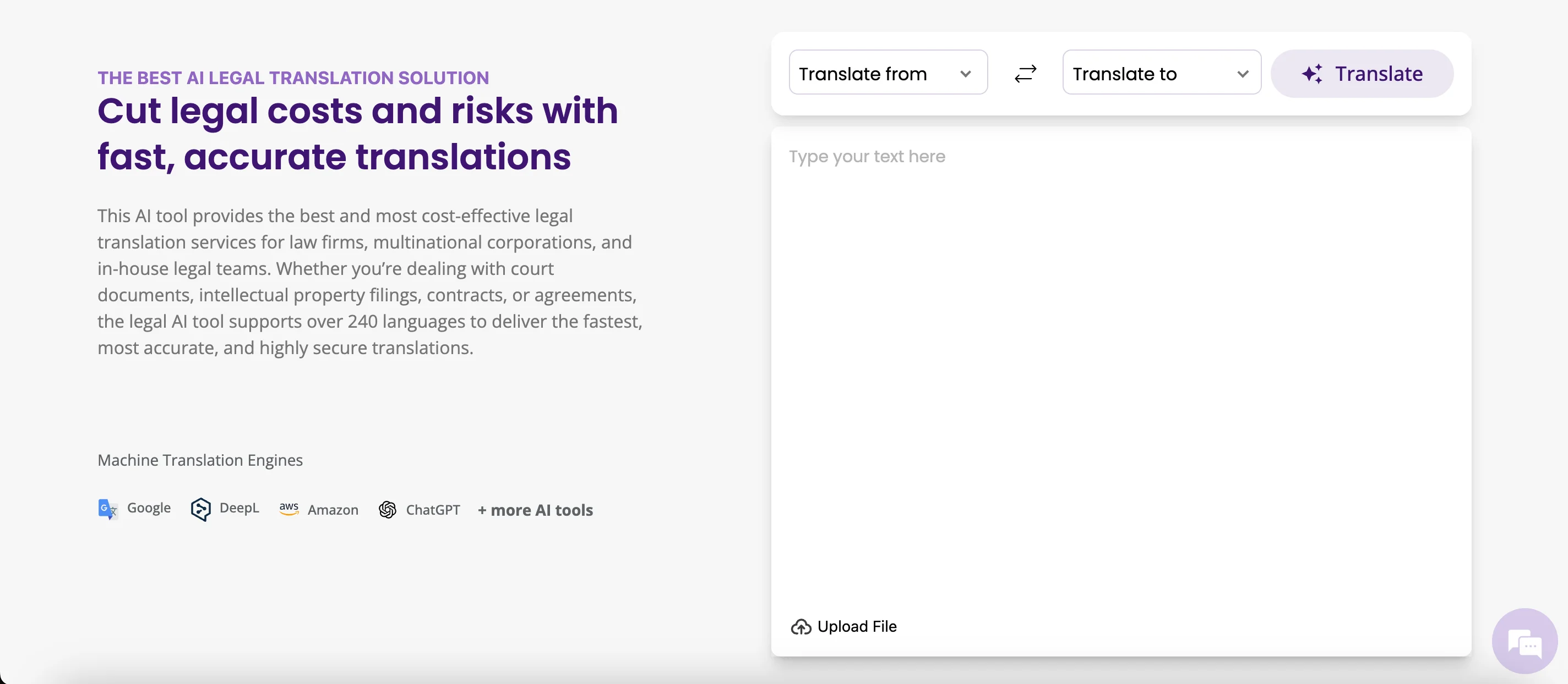 Machine translation homepage