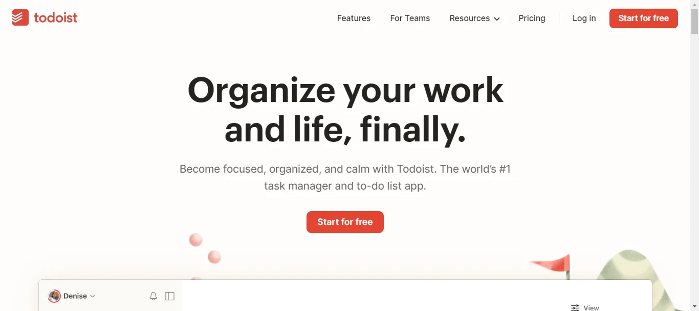 todoist homepage