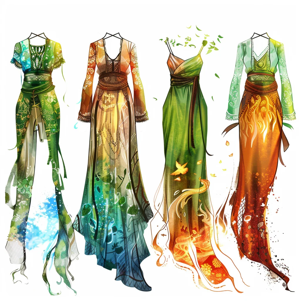 Clothes inspired by elements