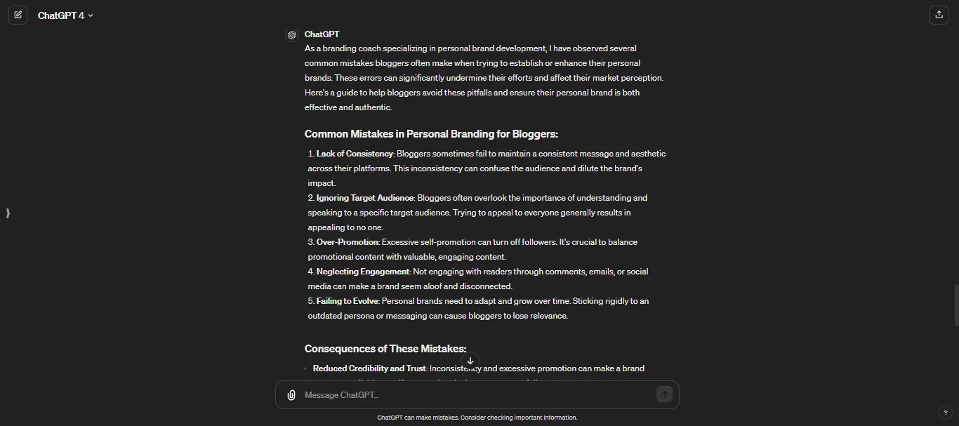 Personal Branding Mistakes