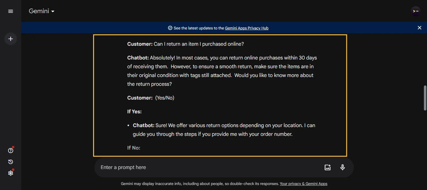 Few-Shot Learning Prompt Example