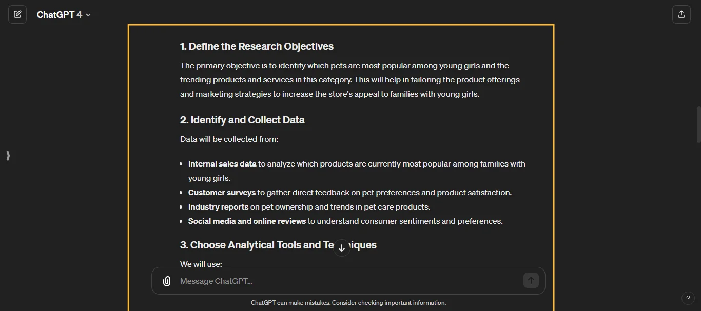 Conducting Research and Data Analysis