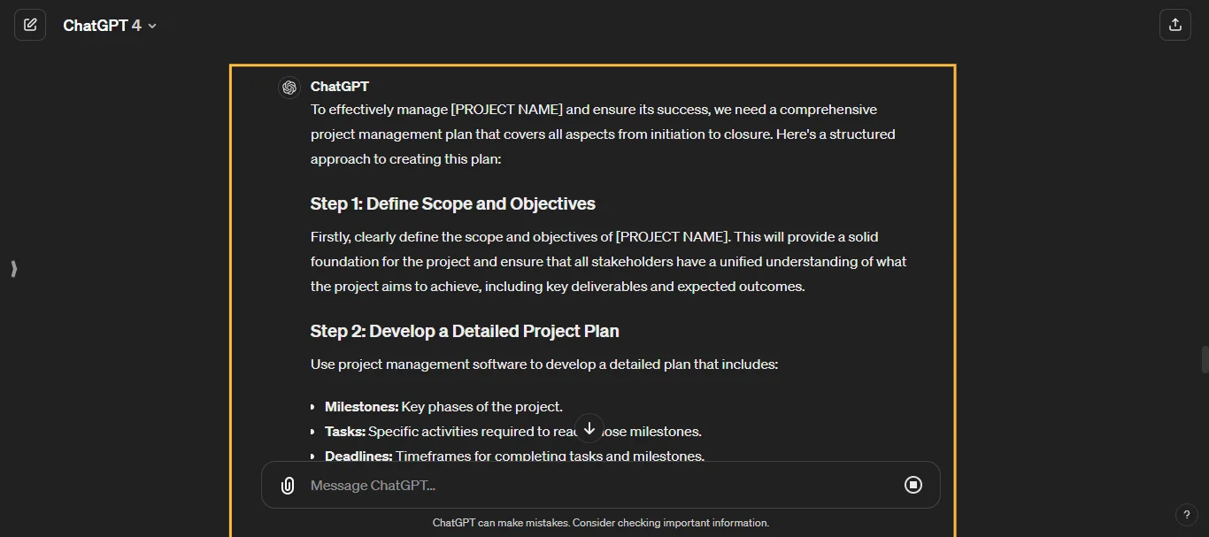 Project Management Assistant
