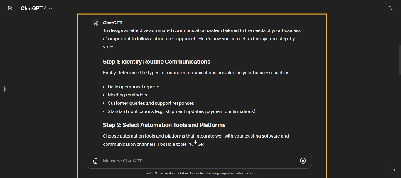 Automating Routine Communications chatgpt prompt