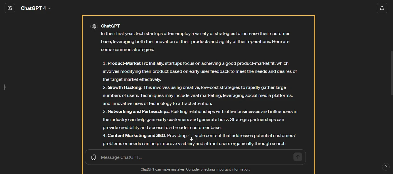 Specific chatgpt prompt