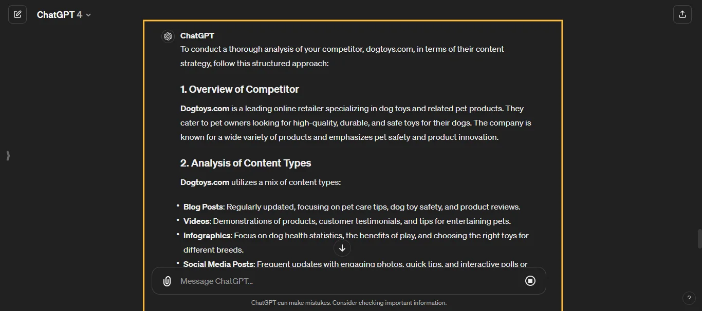 Competitors Content Analysis