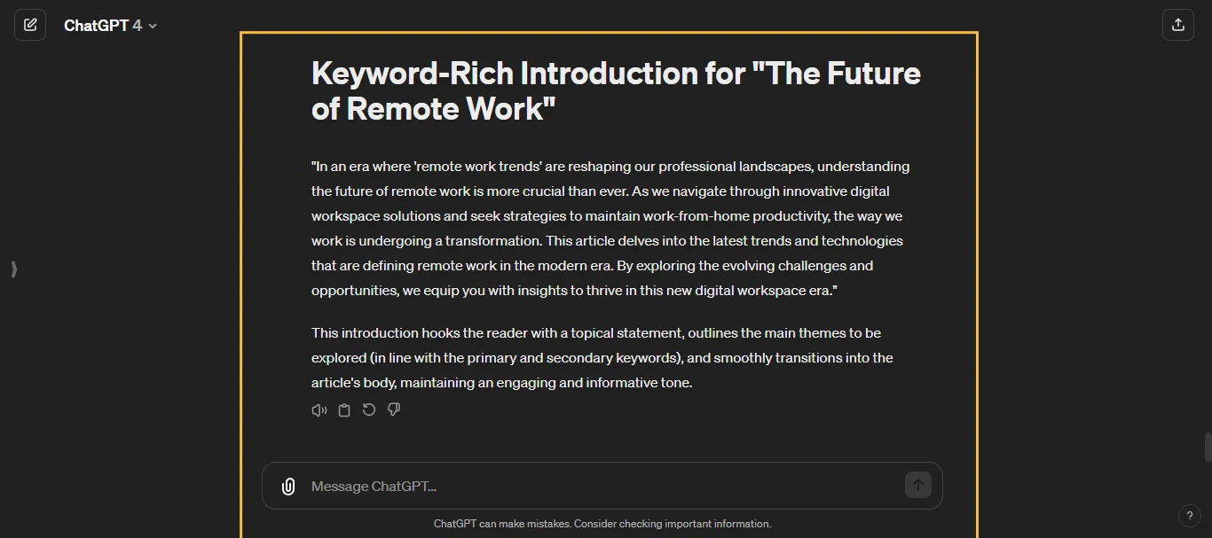 Keyword-Rich Introduction ChatGPT Prompt