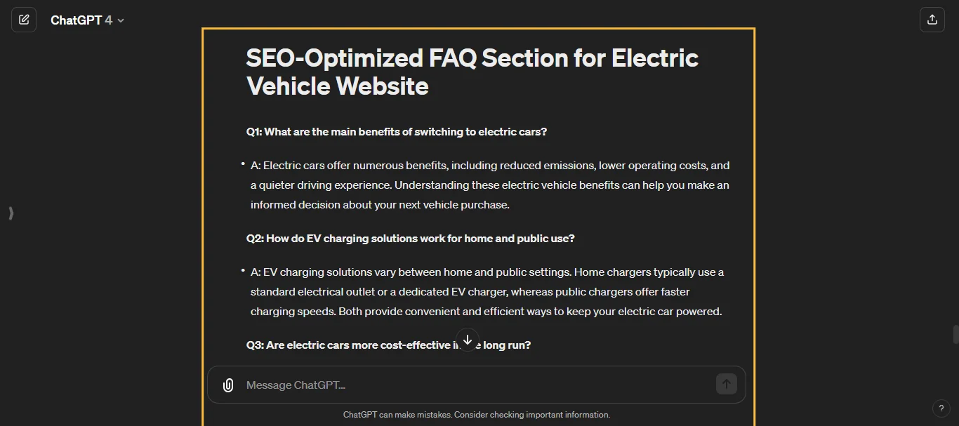SEO-Optimized FAQ Generator ChatGPT Prompt
