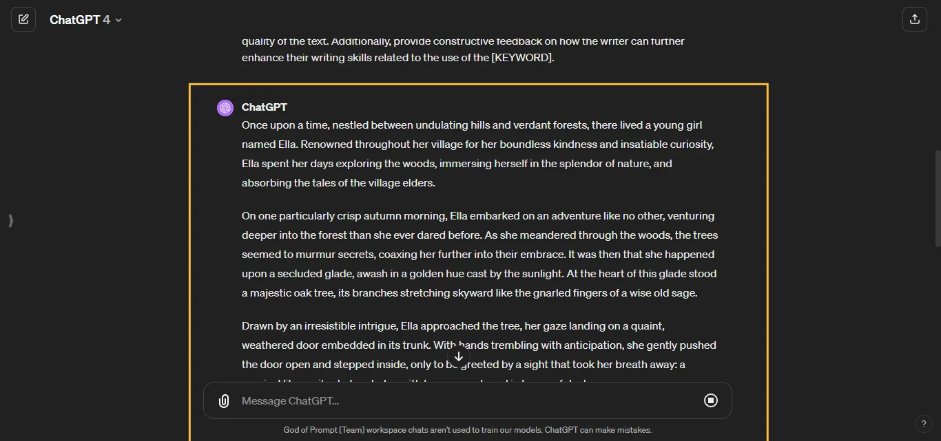 Text Editing ChatGPT Prompt