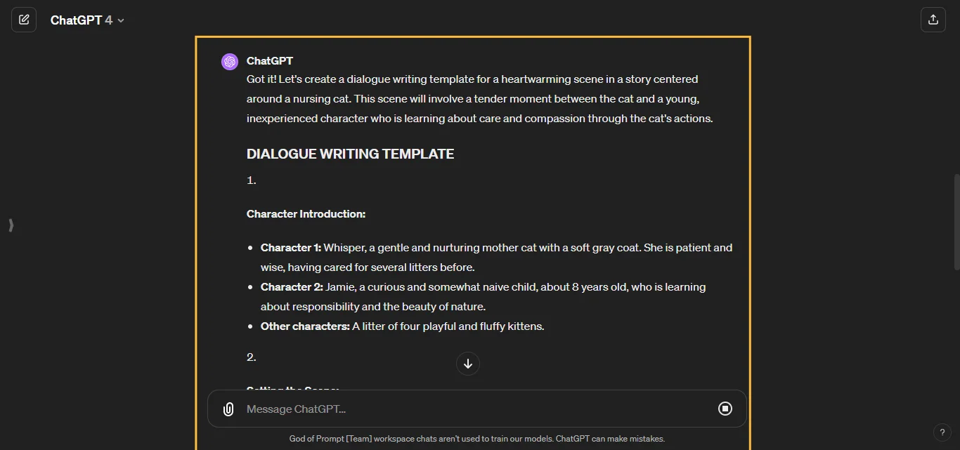 Dialogue Writing ChatGPT Prompts