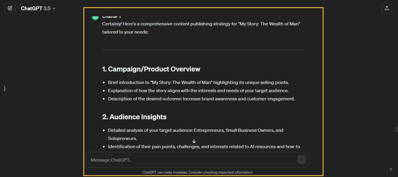 Content Publishing ChatGPT Prompts