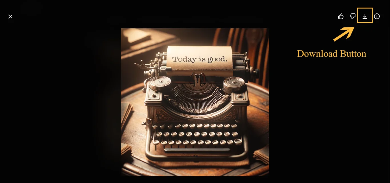 downloading generated image