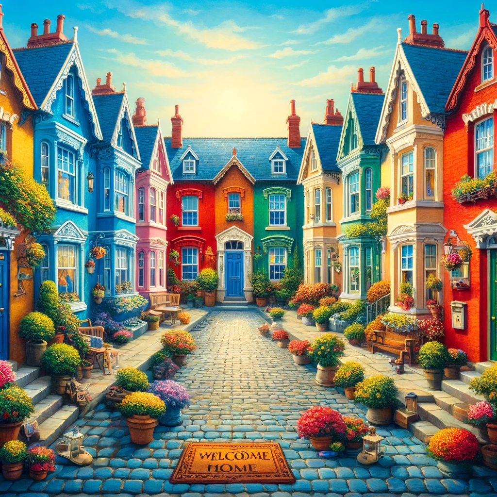 Quaint Row generated image