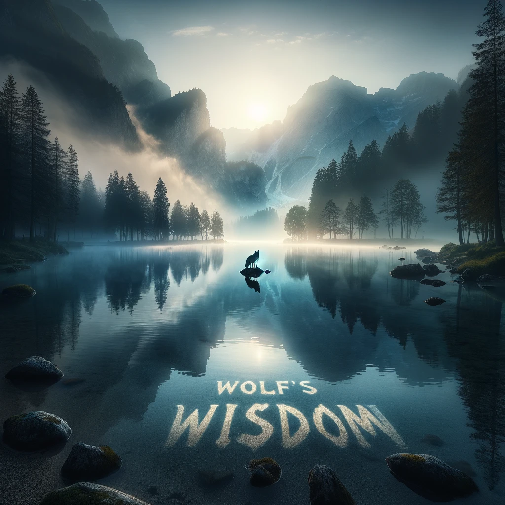 Tranquil Alpine Lake generated image