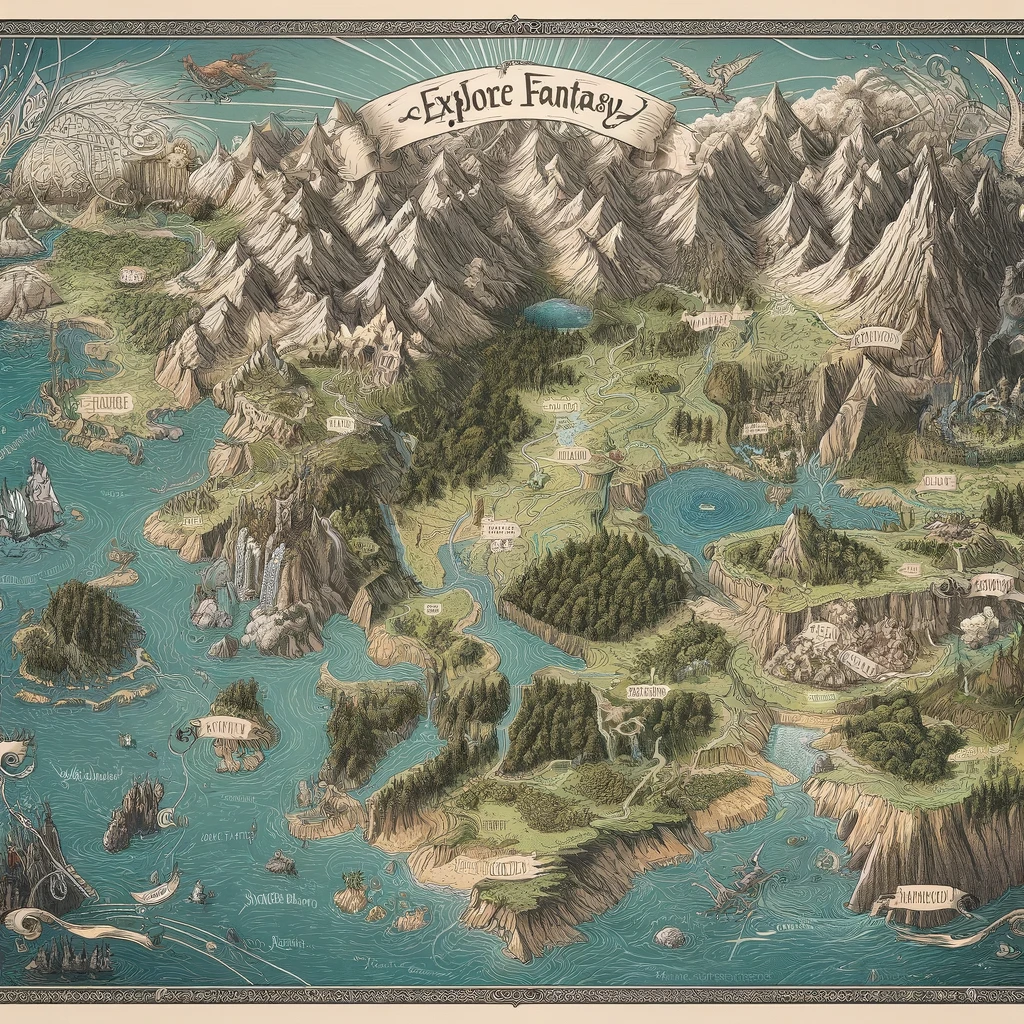 Hand Drawn Map DALL-E 3 generated image