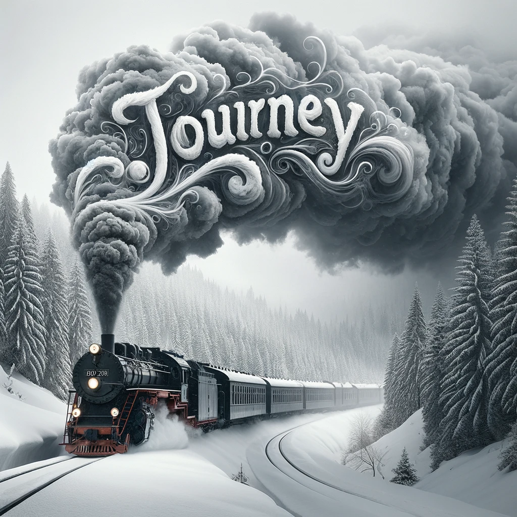 Train Steaming DALL-E generated image