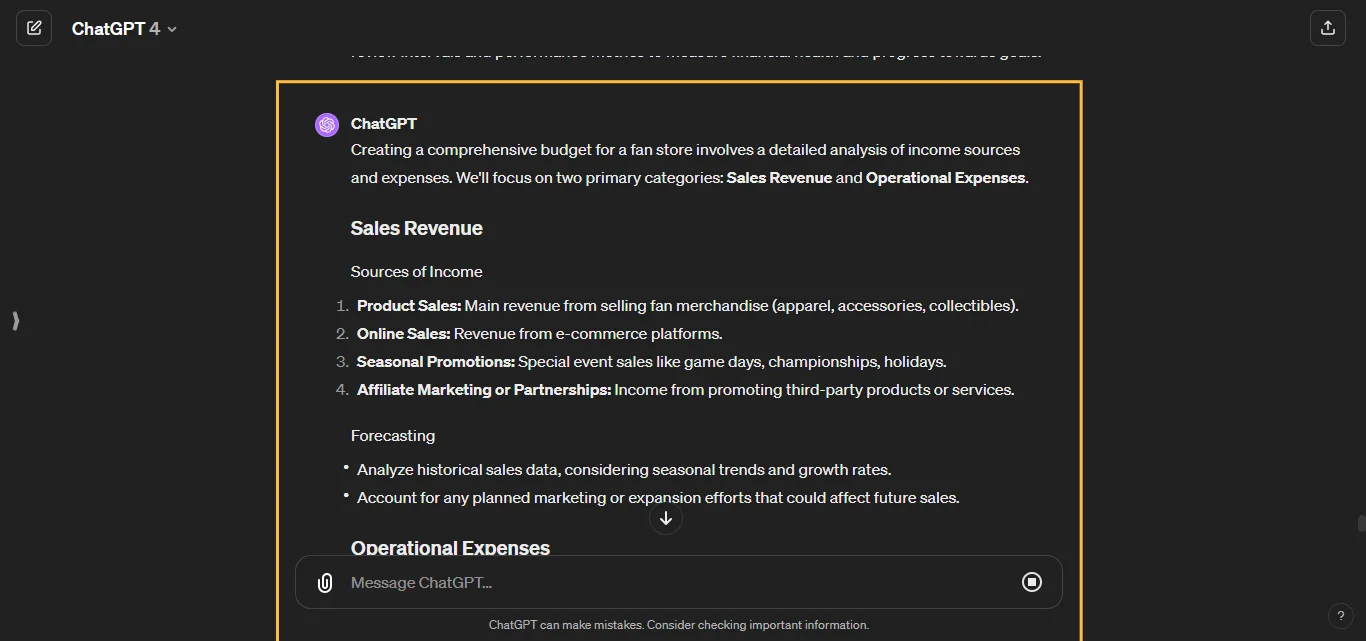 Do Budgeting ChatGPT Prompt