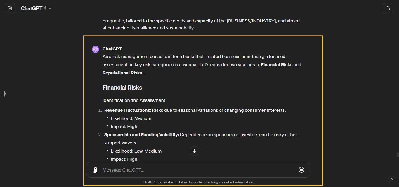 Help With Risk Management ChatGPT Prompt
