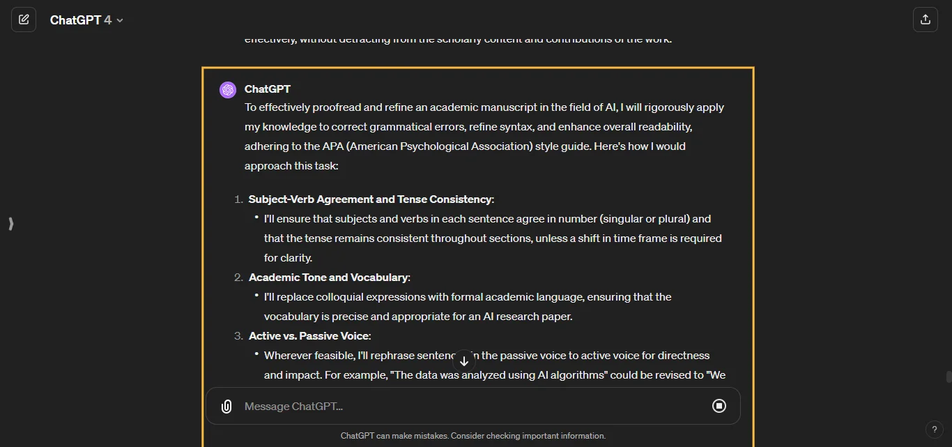 Correct grammar and syntax ChatGPT Prompt