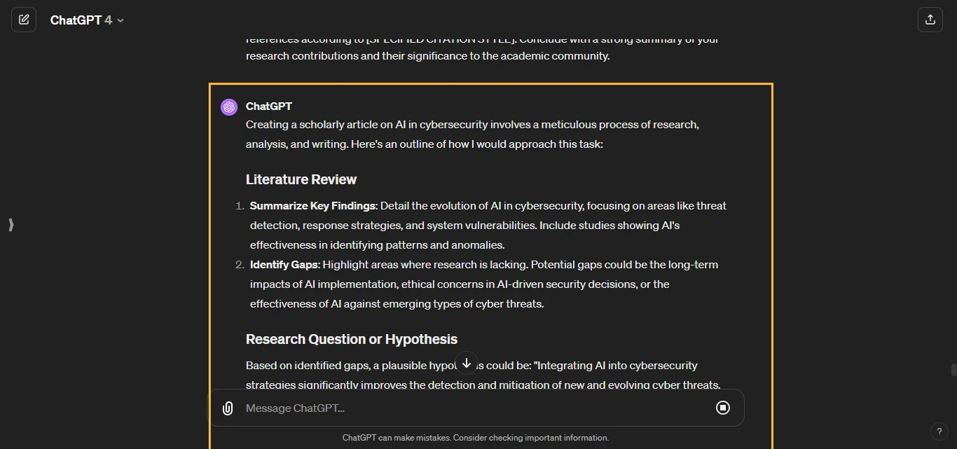 Create outline ChatGPT Prompt