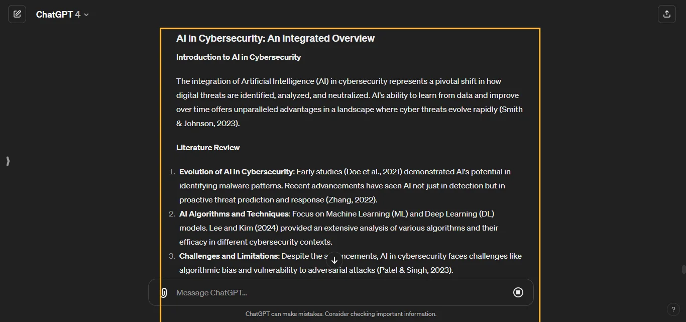 Write sections of the paper ChatGPT Prompt