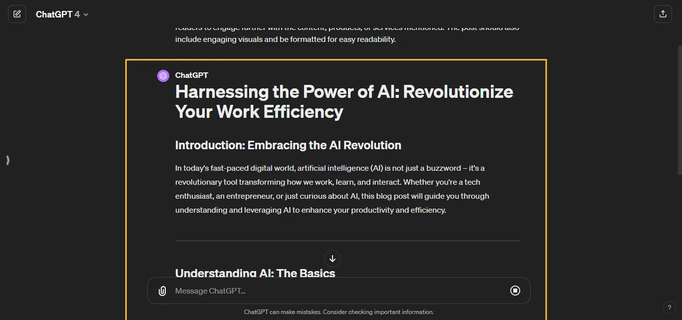 Write Blog Post ChatGPT Prompts