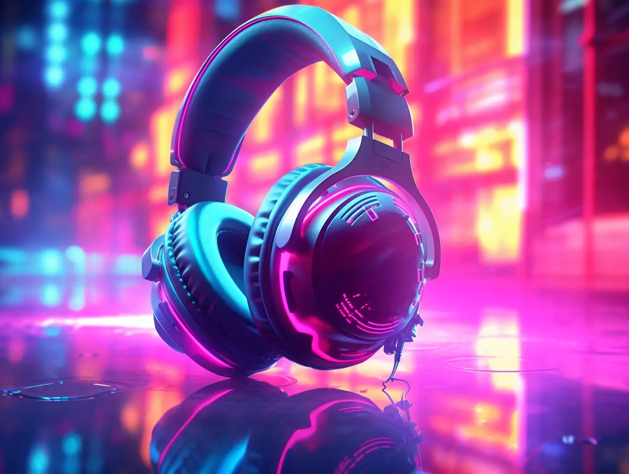 Headphones Image Generated in Midjourney v5.2