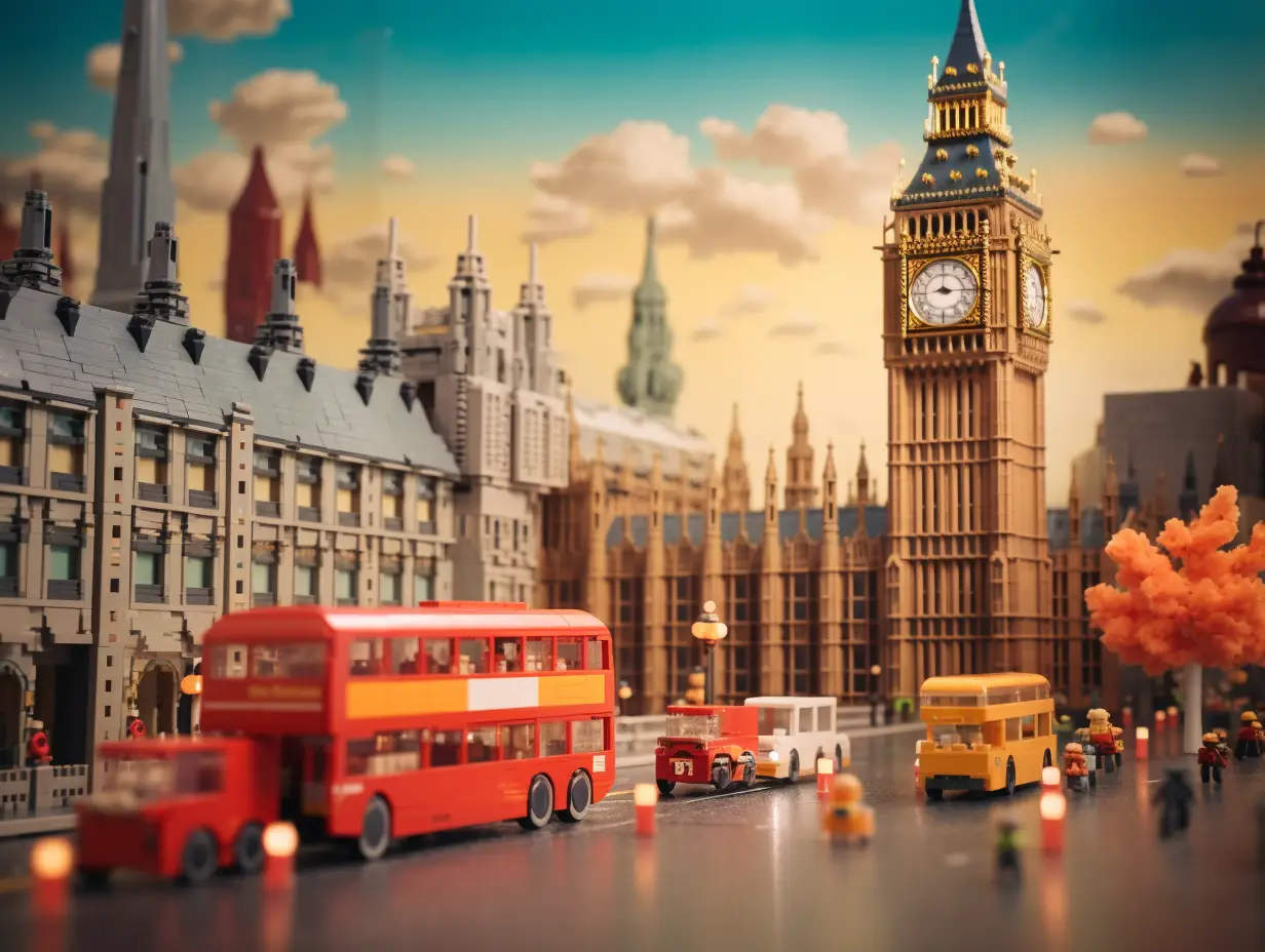 Lego London Image Generated in Midjourney v5.2