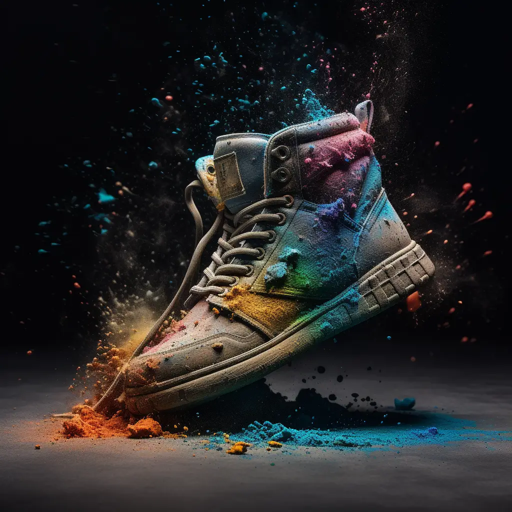 Shoes Commercial Photography Generated in Midjourney v5.2