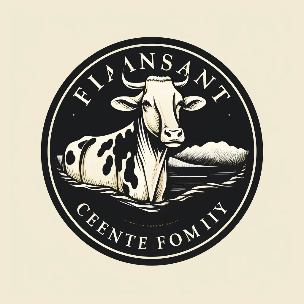 Luxurious logo of a cheese brand generated in Midjourney AI