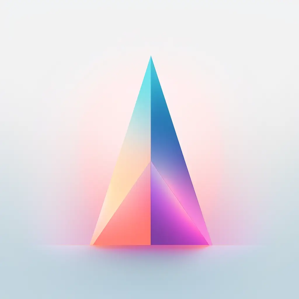 Geometrical logo of an obelisk created in Midjourney